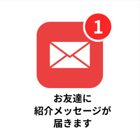 紹介メッセージが届きます